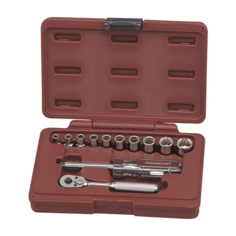 Paramount 12PC 3/16-9/16in 1/4in Drive Standard Socket Set