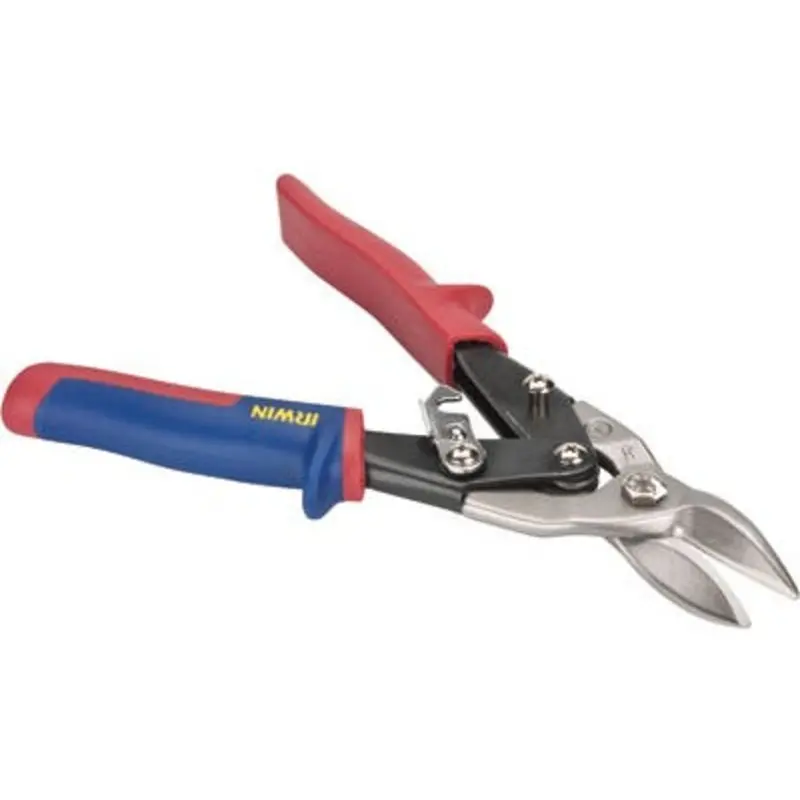 Irwin Vise-Grip 10in Red/Blue Left/Straight Cut Aviation Snip