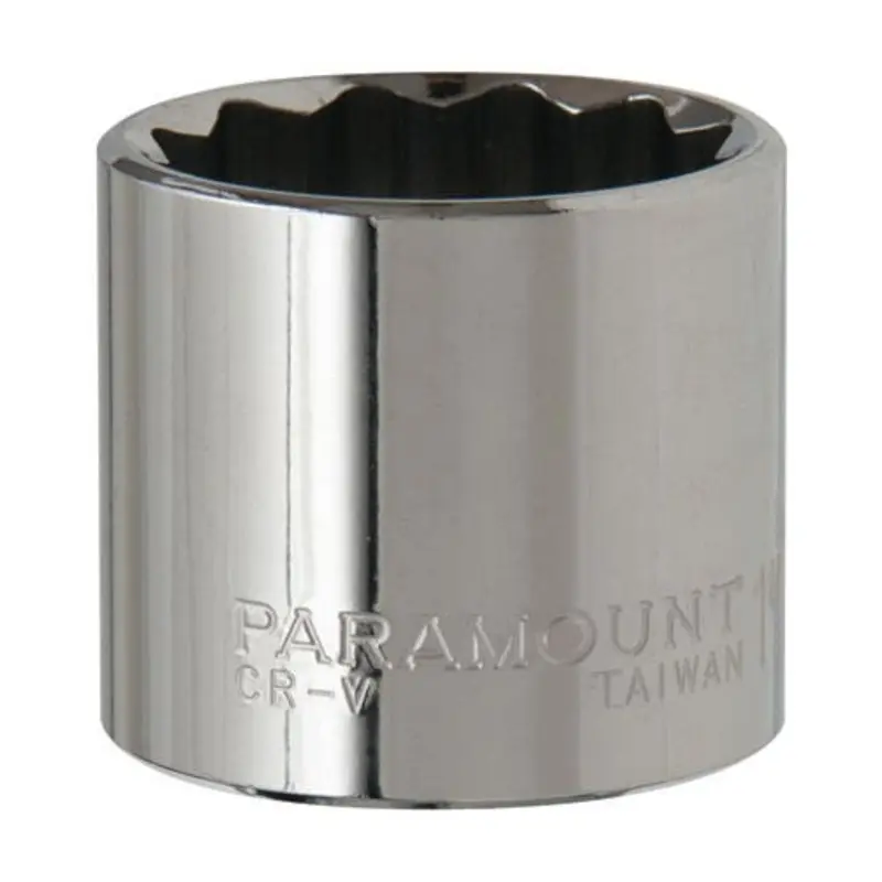 Paramount 1/2in 3/8in Drive 12 Point Chrome Deep Socket