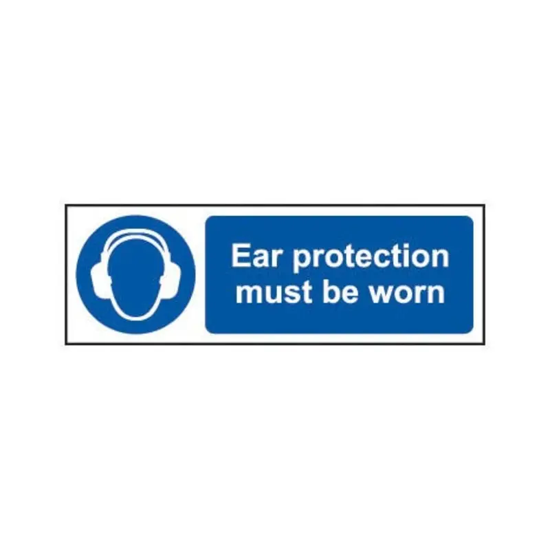 Pro-Safe Mandatory Ear Protection Safety Signs - RPVC  | MSC Industrial Supply Co.