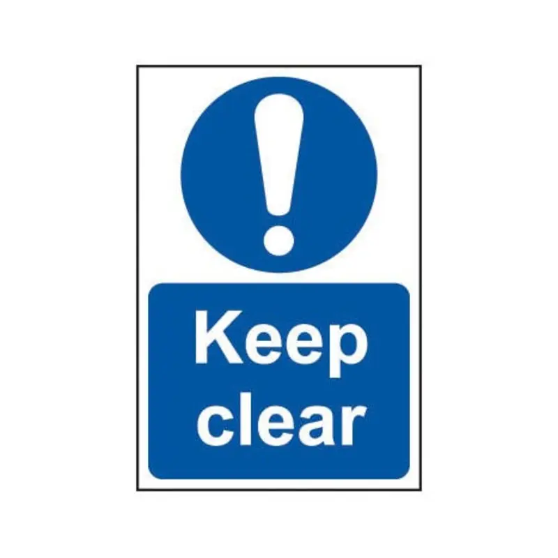 Pro-Safe Mandatory Keep Clear Safety Signs - SAV  | MSC Industrial Supply Co.