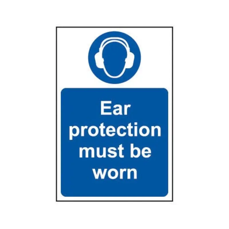 Pro-Safe 200 X 300mm Ear Protection Must Be Worn - Self Adhesive
