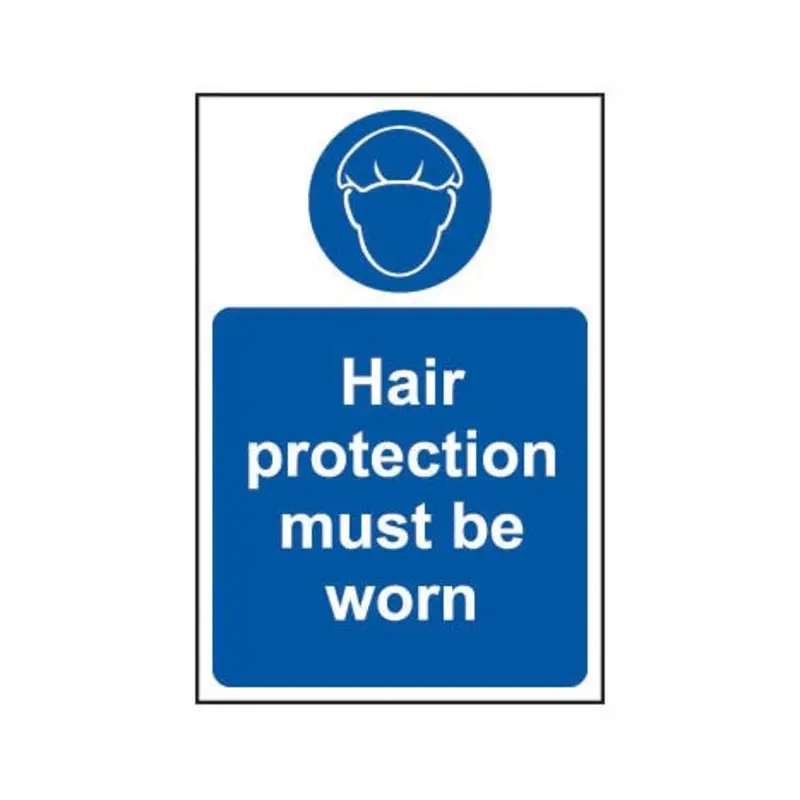 Pro-Safe 200 X 300mm Hair Protection Must Be Worn - Self Adhesive