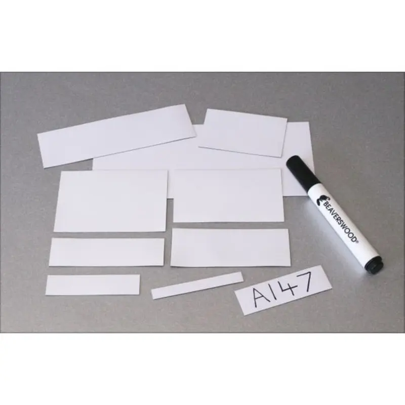 Pro-Safe 56 X 105mm Magnetic Location Markers - White - Pack of 100
