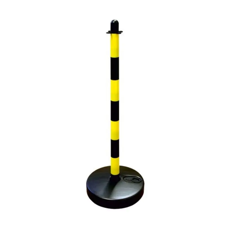 Pro-Safe Chain Barrier Post Complete With Base - Yellow/Black