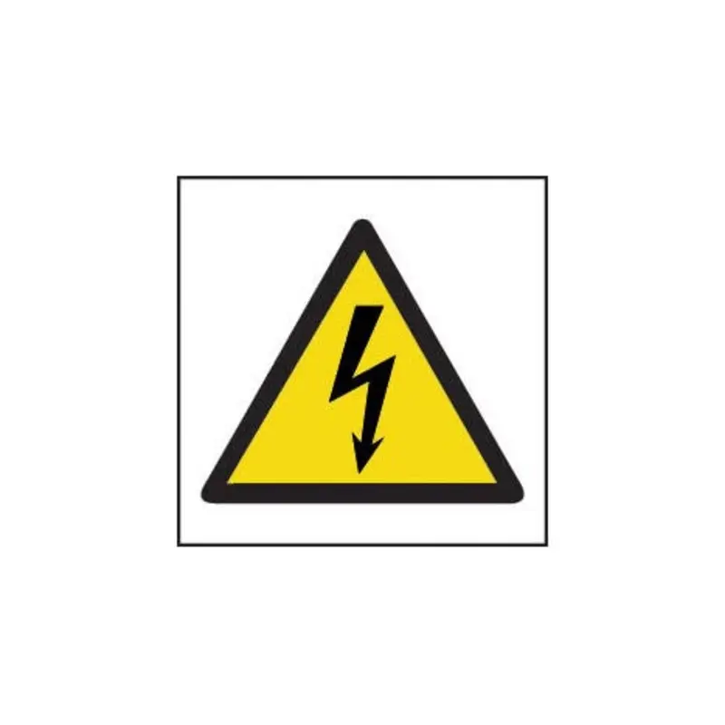 Pro-Safe 100 X 100mm Hazard Warning Electrical Symbol - Self Adhesive