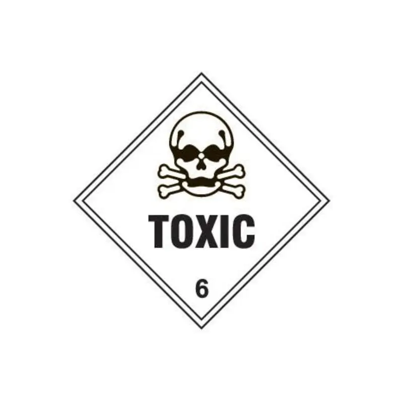 Pro-Safe 250 X 250 mm Toxic 6 Labels - Pack of 10