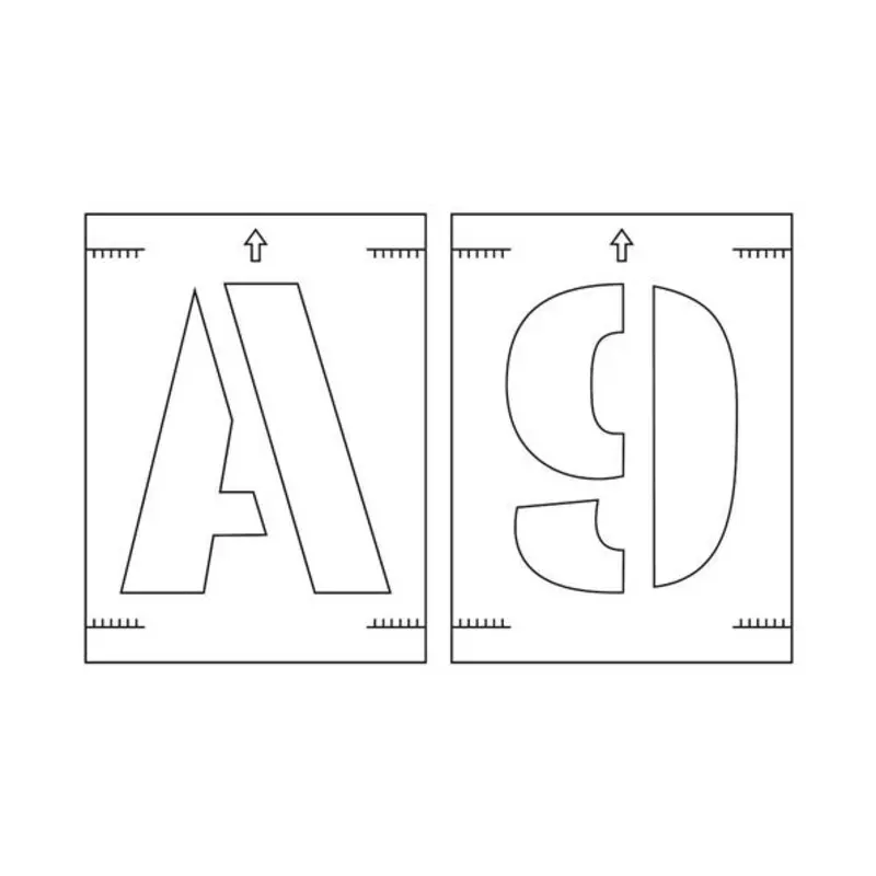 Pro-Safe 75mm Letters & Numbers Stencil/Kit