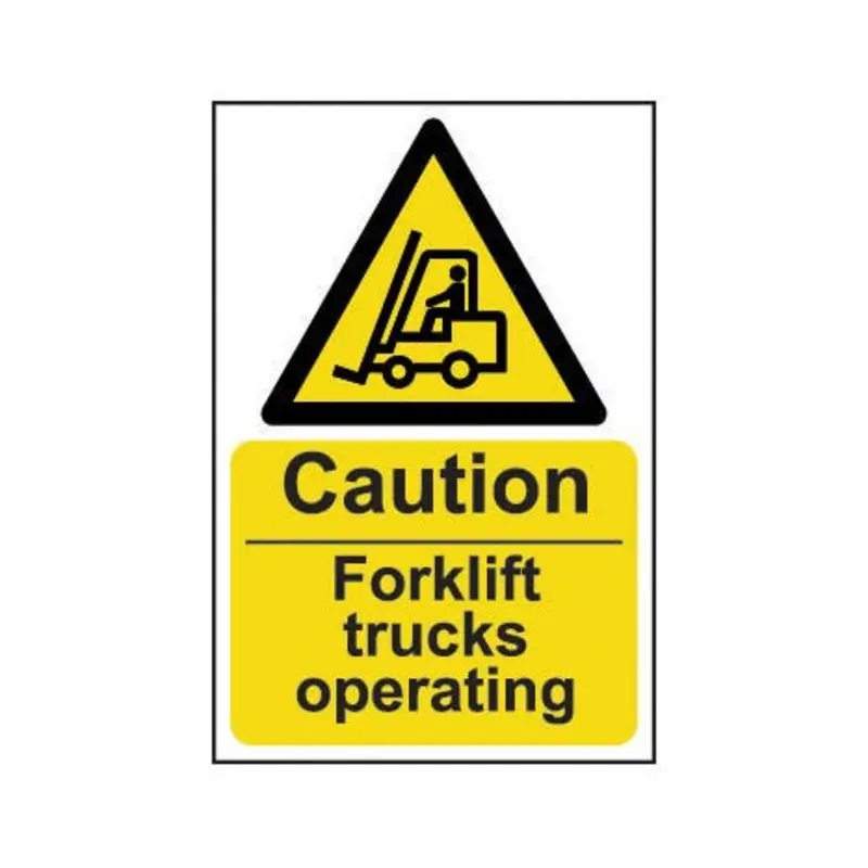 Pro-Safe 200 X 300mm Caution Forklift Trucks Operating - Self Adhesive