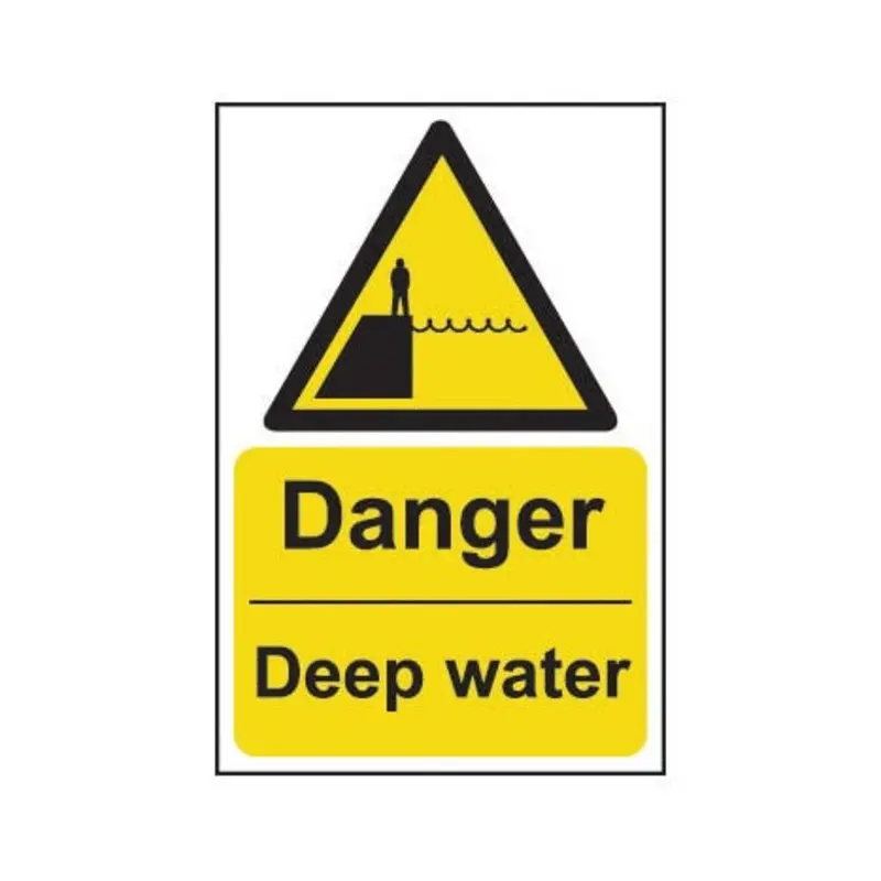 Pro-Safe 200 X 300mm Danger Deep Water - Self Adhesive