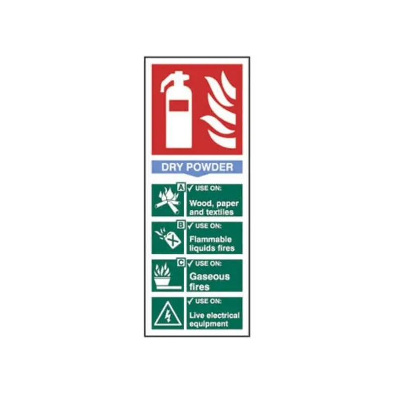 Pro-Safe 82 X 202mm Fire Extinguisher Powder - Self Adhesive