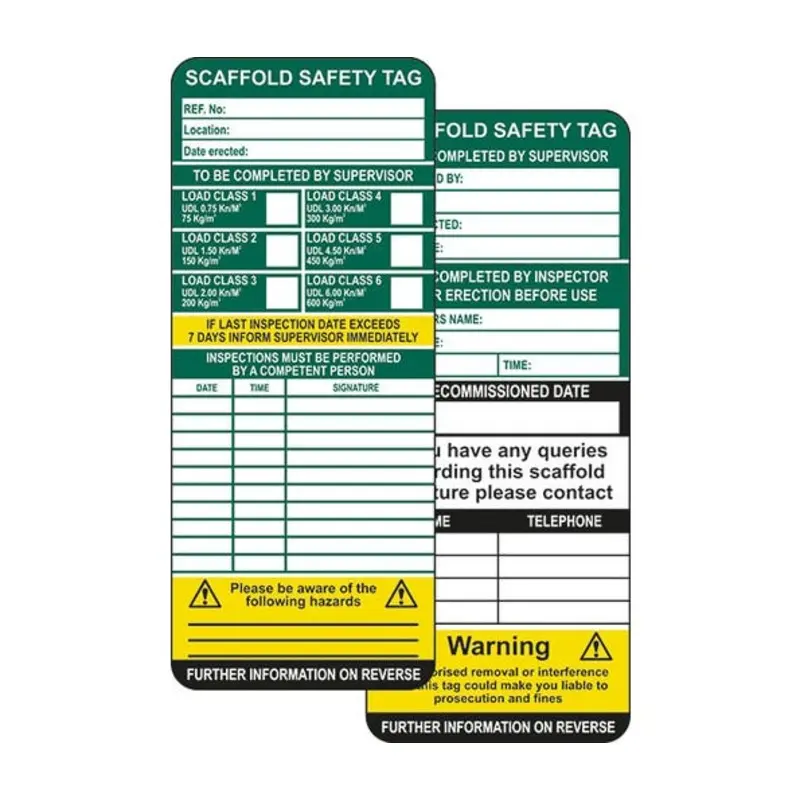 Pro-Safe Scaffold Tag Kit 1 Holder - 2 Inserts - 1 Pen