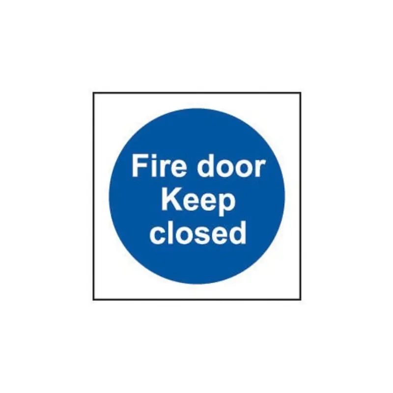 Pro-Safe 100 X 100mm Fire Door Keep Closed - Rigid Plastic