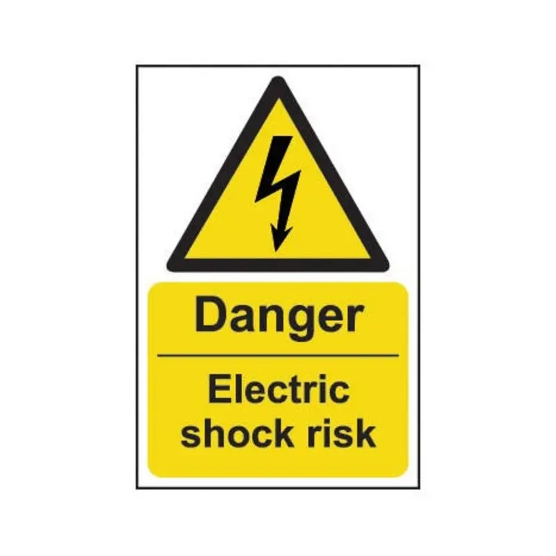 Pro-Safe 200 X 300mm Danger Electric Shock Risk - Rigid Plastic