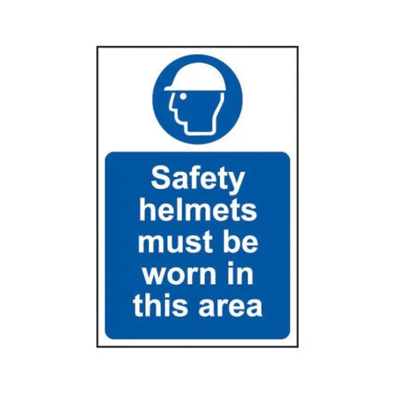 Pro-Safe 200 x 300mm Sign - Safety Helmets Must Be Worn - Rigid Plastic
