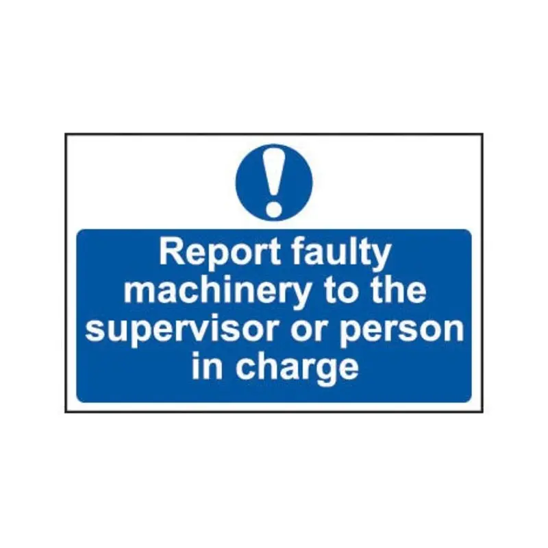 Pro-Safe 300 X 300mm Report Fault Sign - PVC