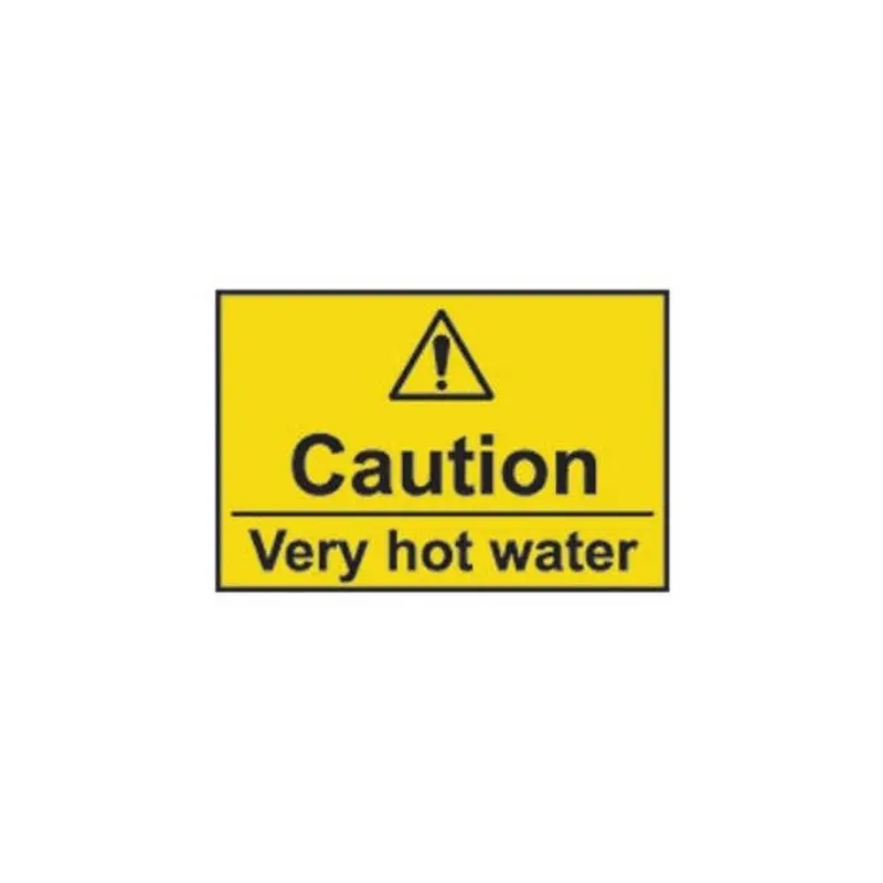 Pro-Safe 75 X 50mm Caution Very Hot Water - Rigid Plastic