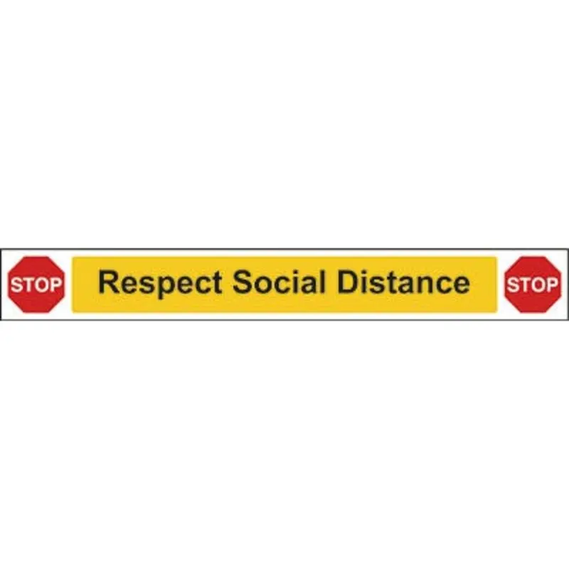 Pro-Safe 800 X 100mm Respect Social Distance - Self Adhesive