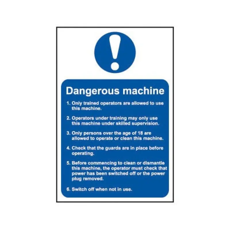 Pro-Safe 200 X 300mm Dangerous Machine - PVC