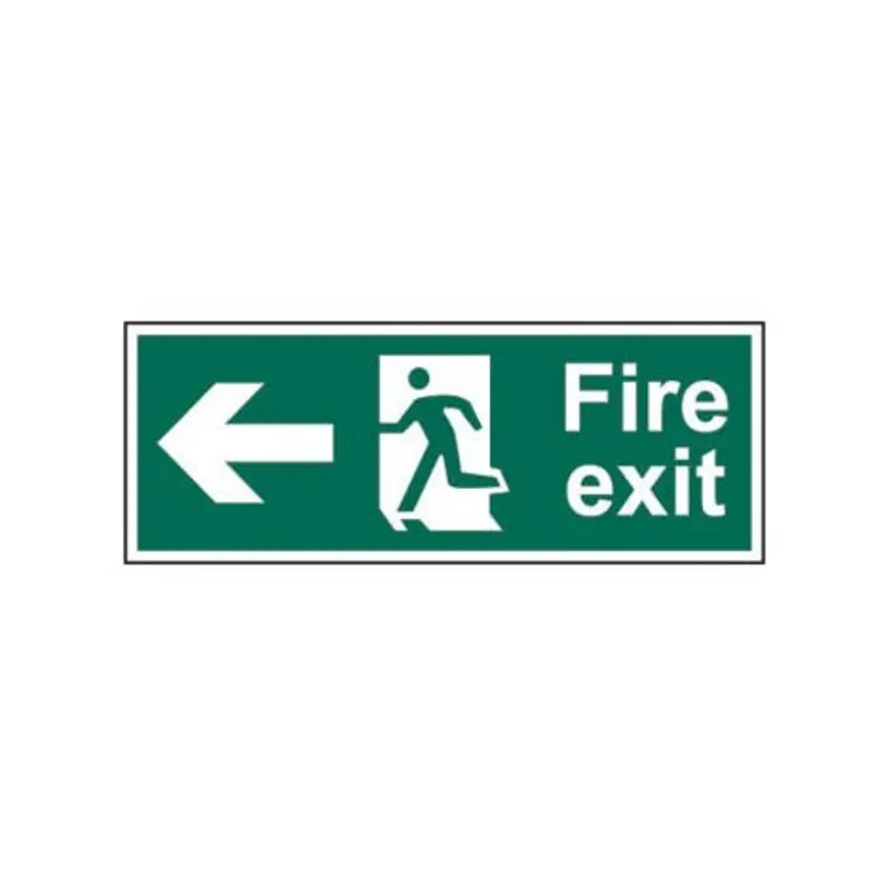 Pro-Safe 400 X 150mm Fire Exit Man Arrow Left - Photoluminescent