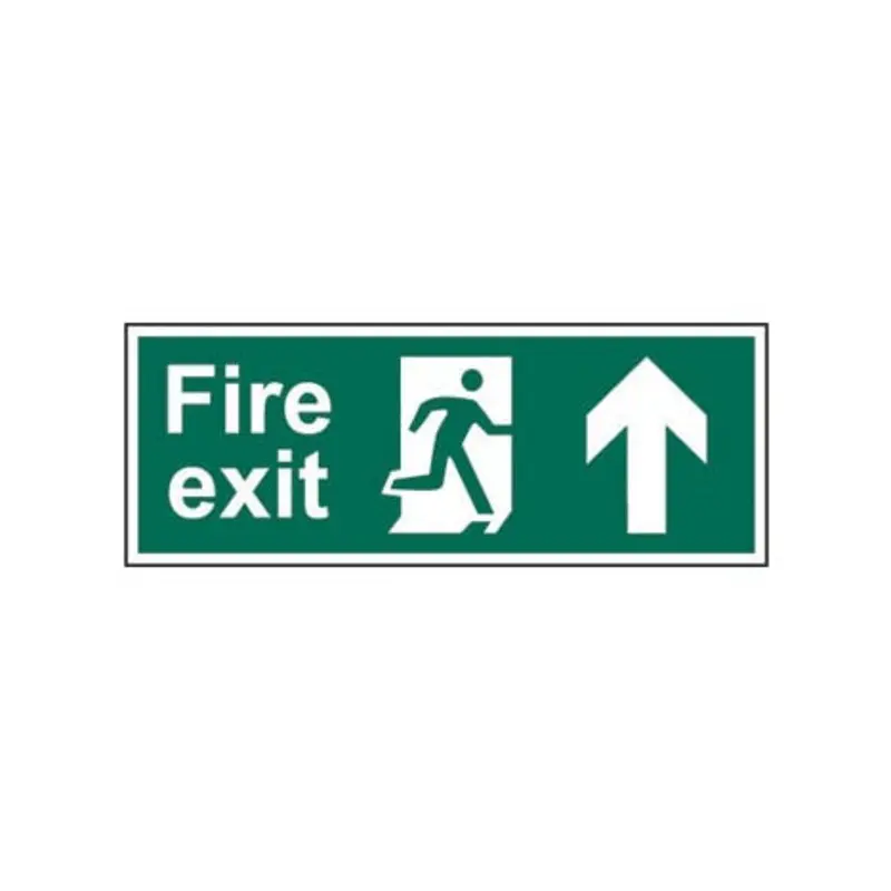 Pro-Safe 400 X 150mm Fire Exit Man Arrow Up - Photoluminescent