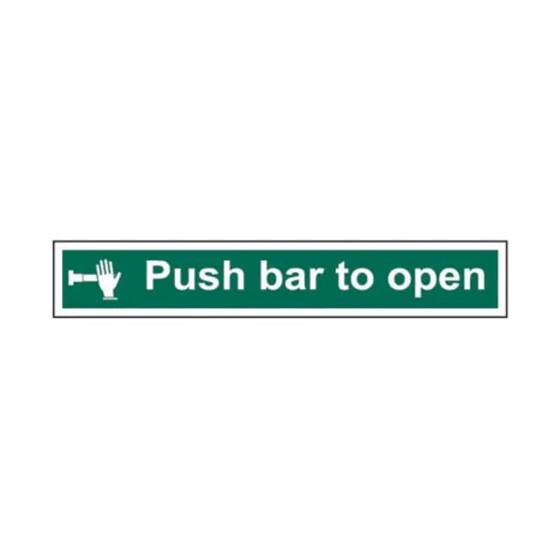 Pro-Safe 600 X 100mm Push Bar To Open - Rigid Plastic