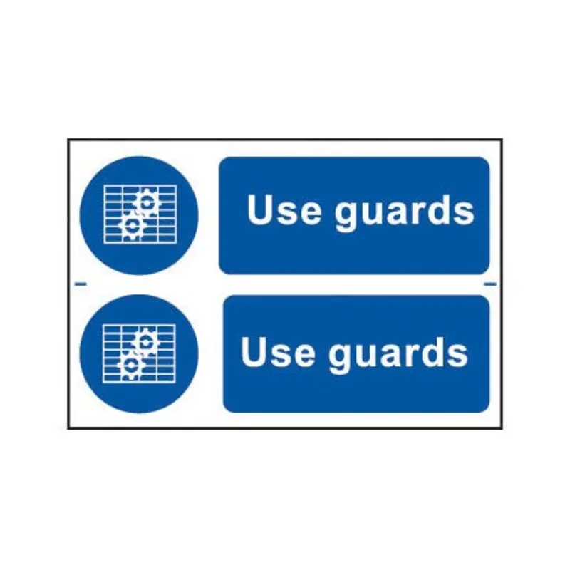 Pro-Safe Pvc (300 x 200mm) Guards Must Be Used