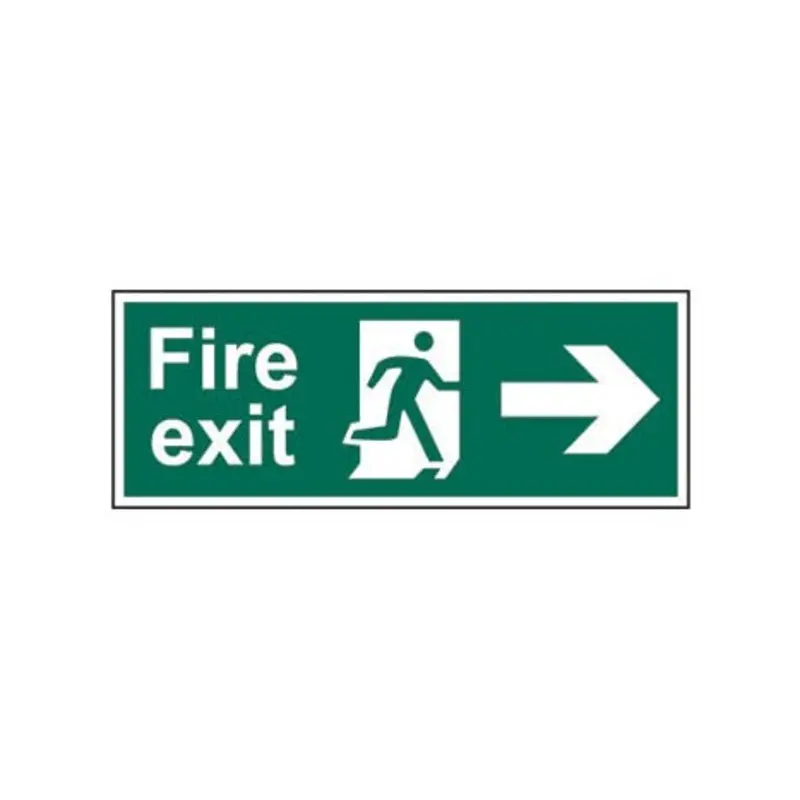 Pro-Safe 400 X 150mm Fire Exit Man Arrow Right - Photoluminescent