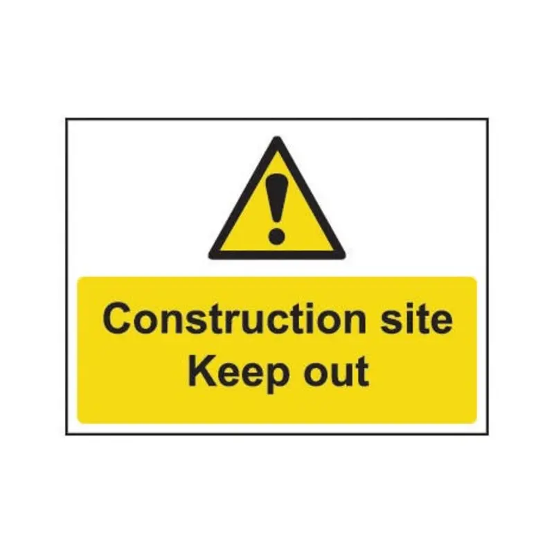 Pro-Safe 600 X 450mm Construction Site Keep Out - Rigid Plastic