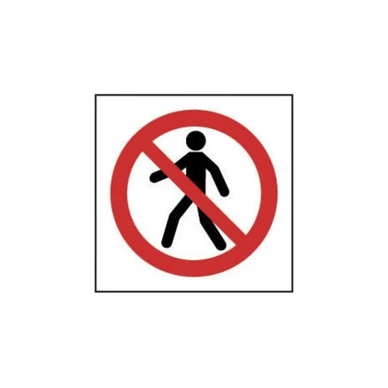 Pro-Safe 200 X 200mm No Thoroughfare Symbol - Rigid Plastic