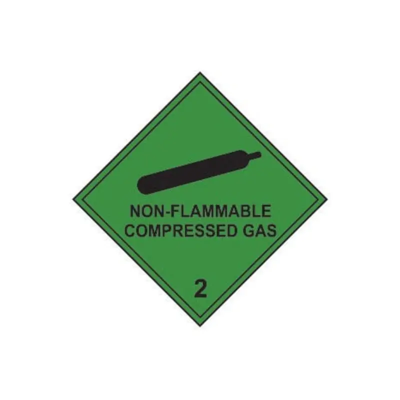 Pro-Safe 250 X 250mm Non-Flammable Compressed Gas 2 Labels - Pack of 10