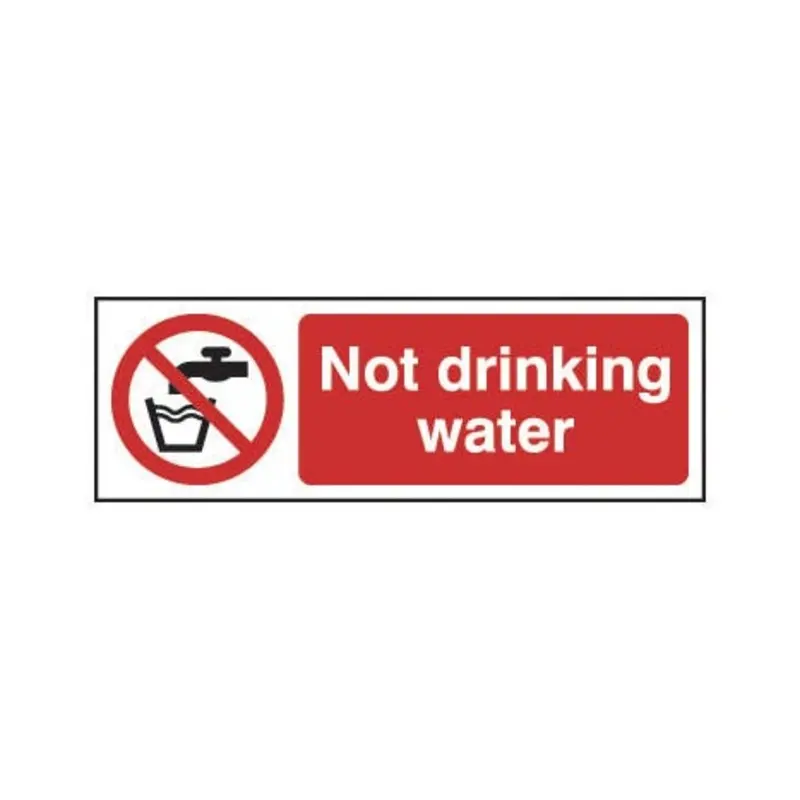 Pro-Safe 300 X 100mm Not Drinking Water - Rigid Plastic