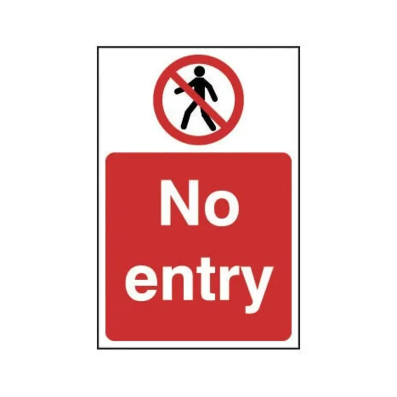 Pro-Safe 200 X 300mm No Entry - Self Adhesive