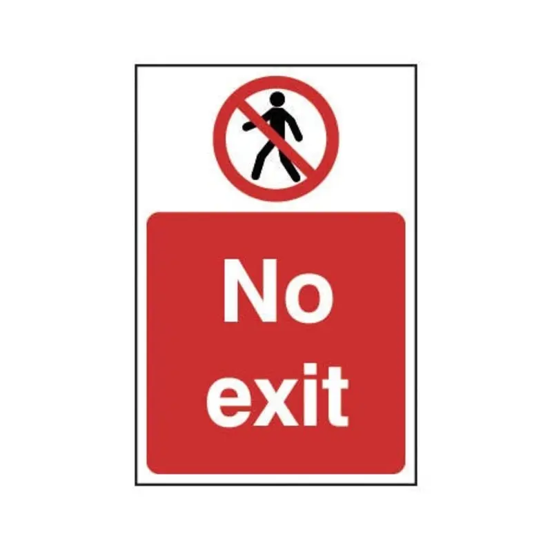 Pro-Safe 200 X 300mm No Exit - Rigid Plastic