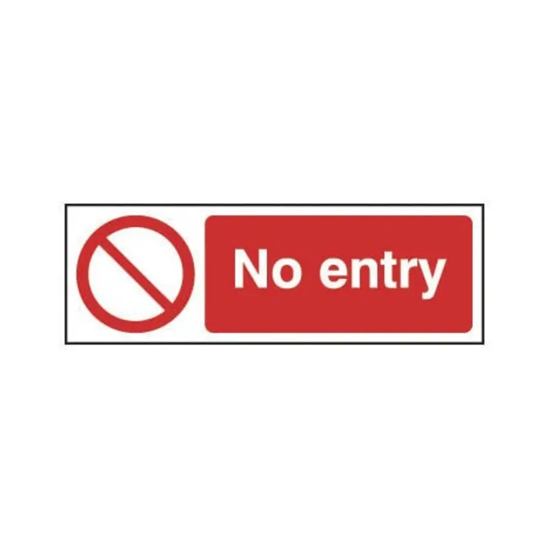 Pro-Safe 300 X 100mm No Entry - Self Adhesive