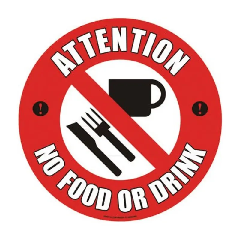 Pro-Safe No Food Or Drink Floor Marker