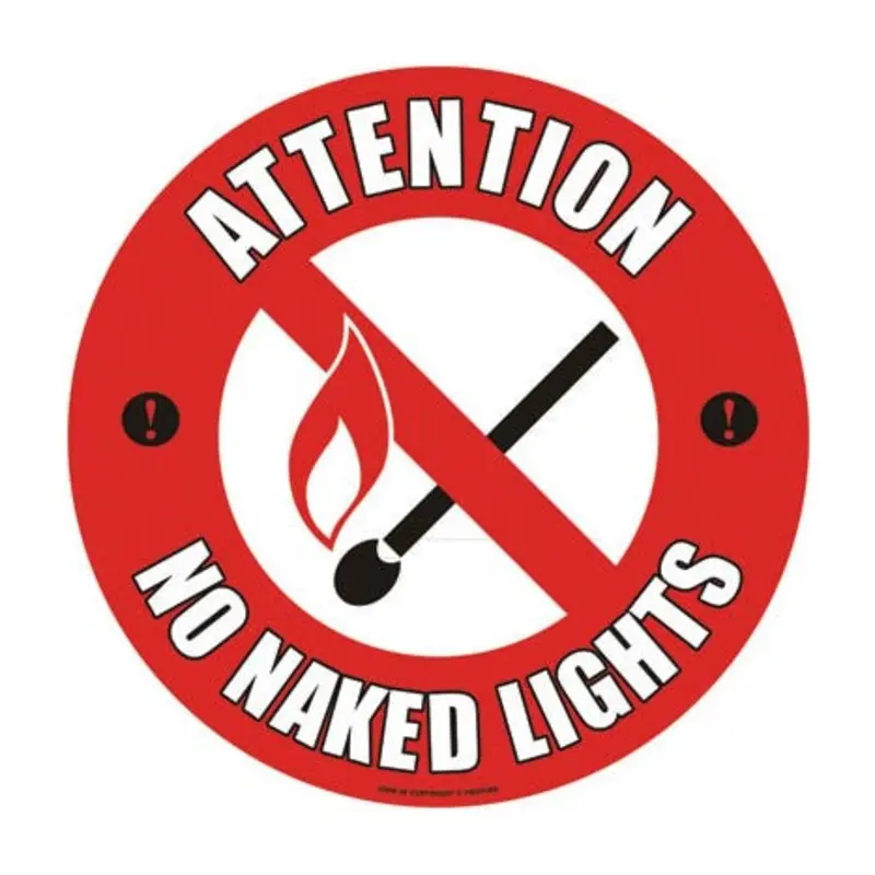 Pro-Safe No Naked Lights Floor Marker