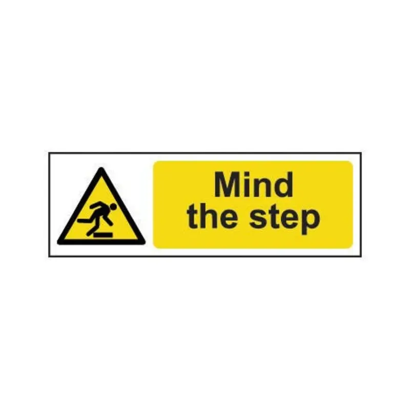 Pro-Safe 300 X 100mm Mind The Step Sign - Self Adhesive