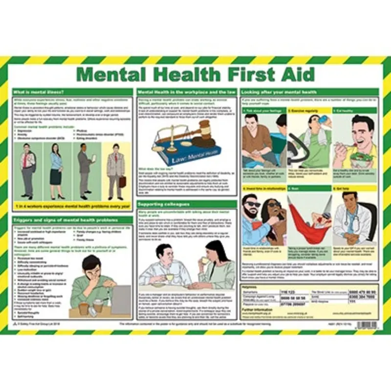 Pro-Safe A2 Mental Health First Aid Poster Laminated