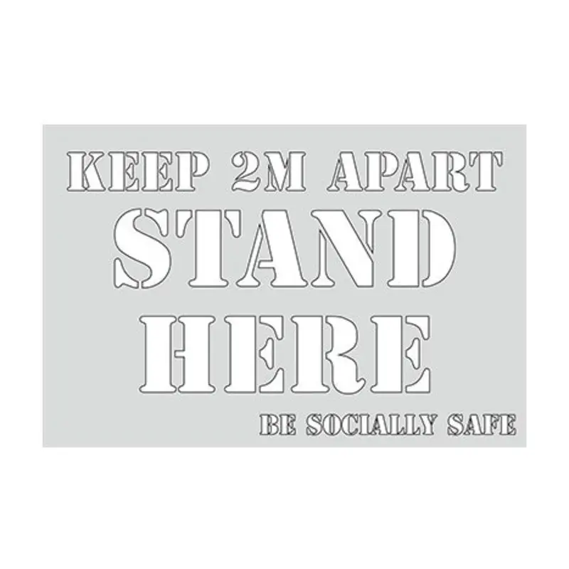 Pro-Safe 600 X 400mm Keep 2M Apart Be Socially Safe Stencil