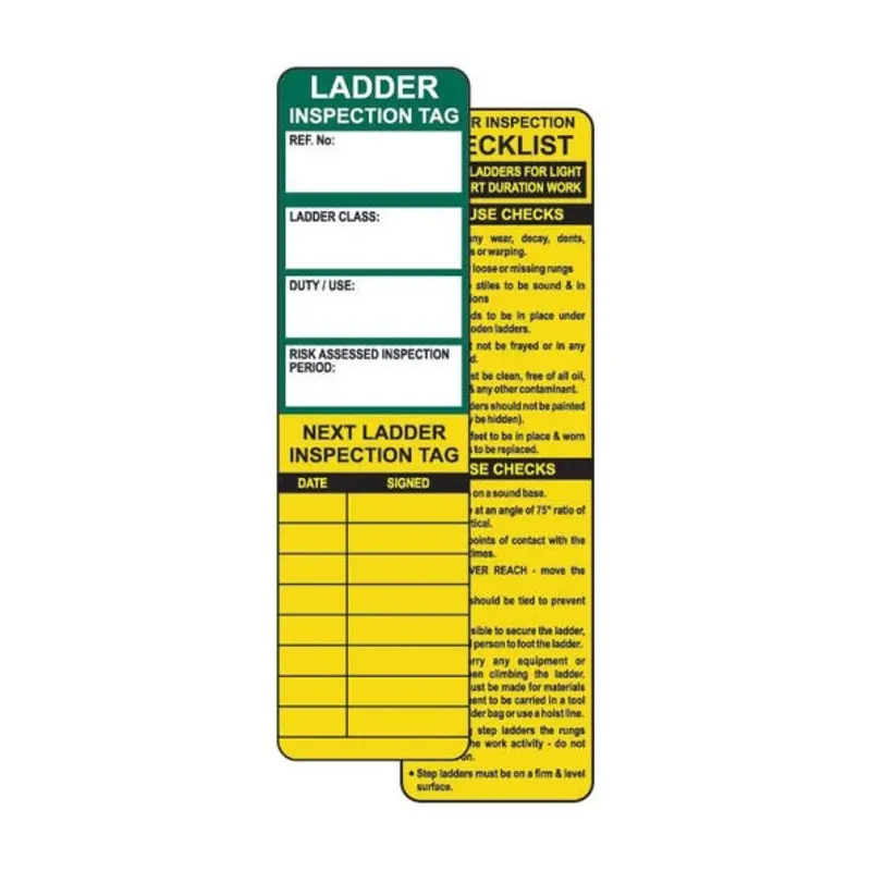 Pro-Safe Ladder Safety Tag Ins - Pack of 10