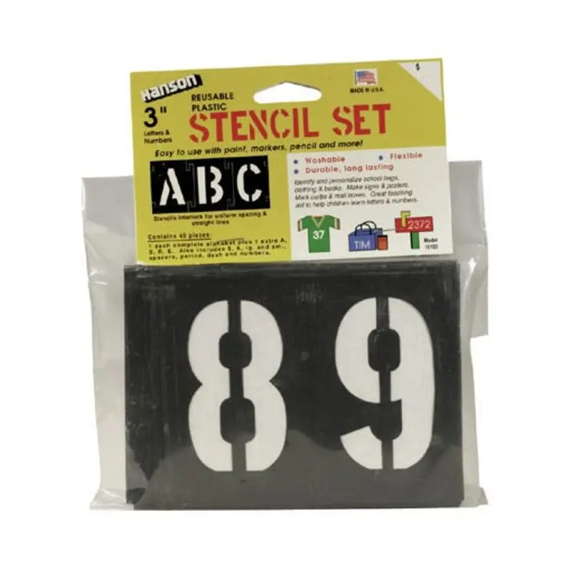 C.H. Hanson Hanson 46 Pc 2in Plastic Stencil Set