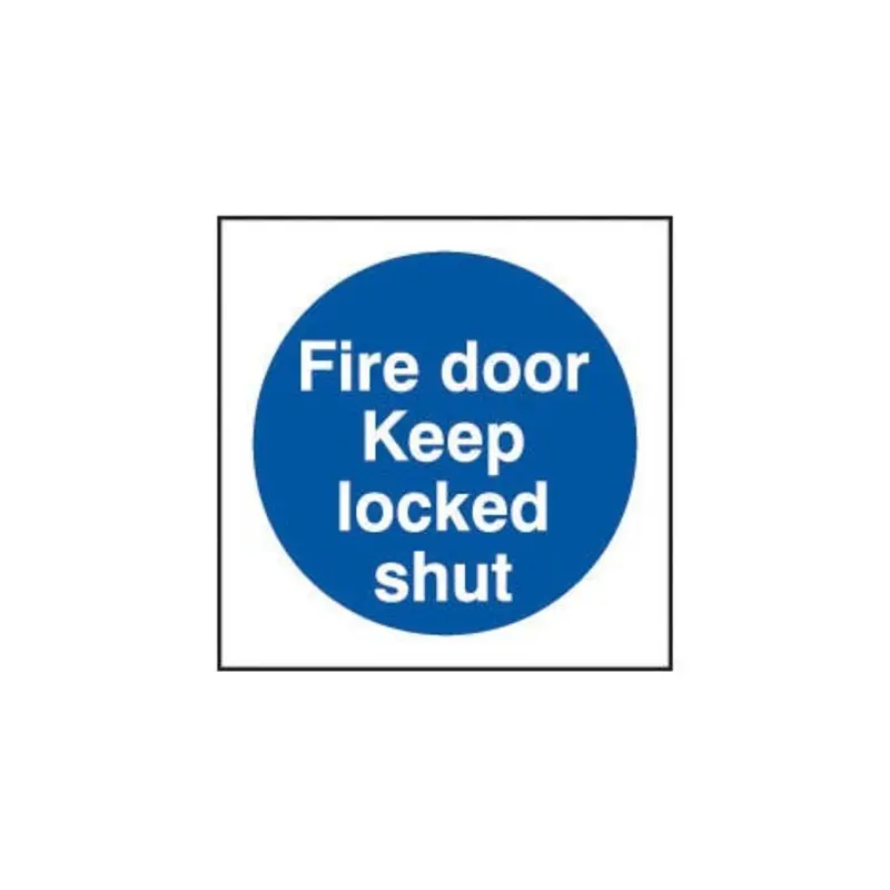 Pro-Safe 100 X 100mm Firedoor Keep Locked - Self Adhesive