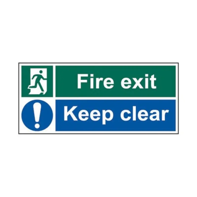Pro-Safe 450 X 200mm Fire Exit - Keep Clear - Self Adhesive