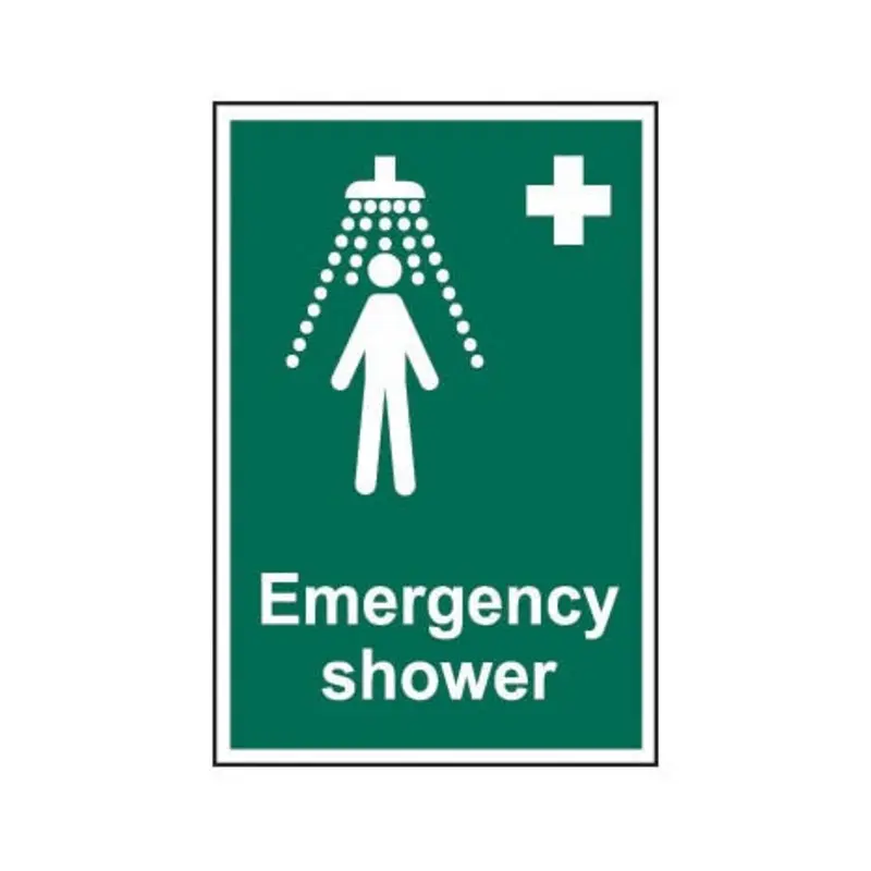 Pro-Safe 200 X 300mm Emergency Shower - Rigid Plastic
