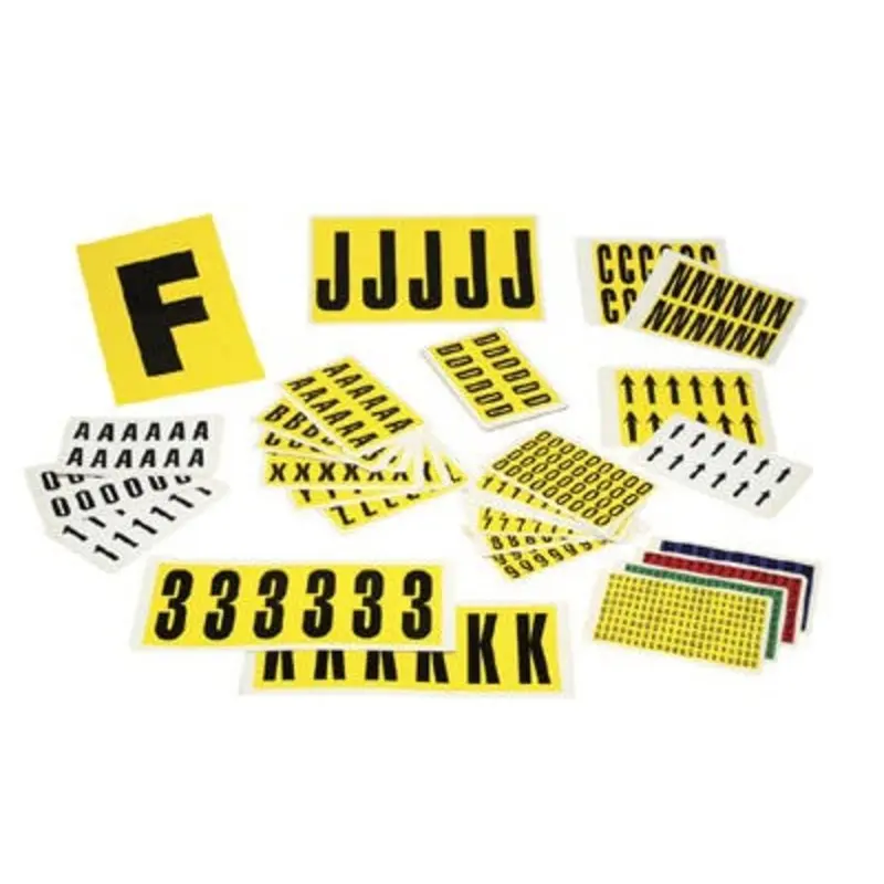 Pro-Safe H56mm X 21mmW Numbers F5 Pack 0-9 - Yellow