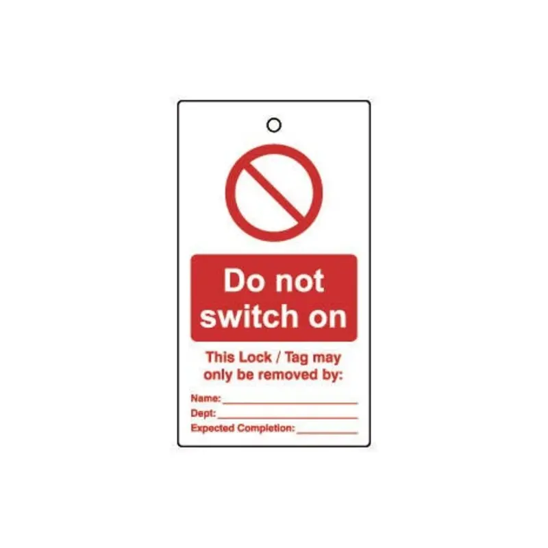 Select Do Not Switch Lockout Tag Double Sided - Pack of 10