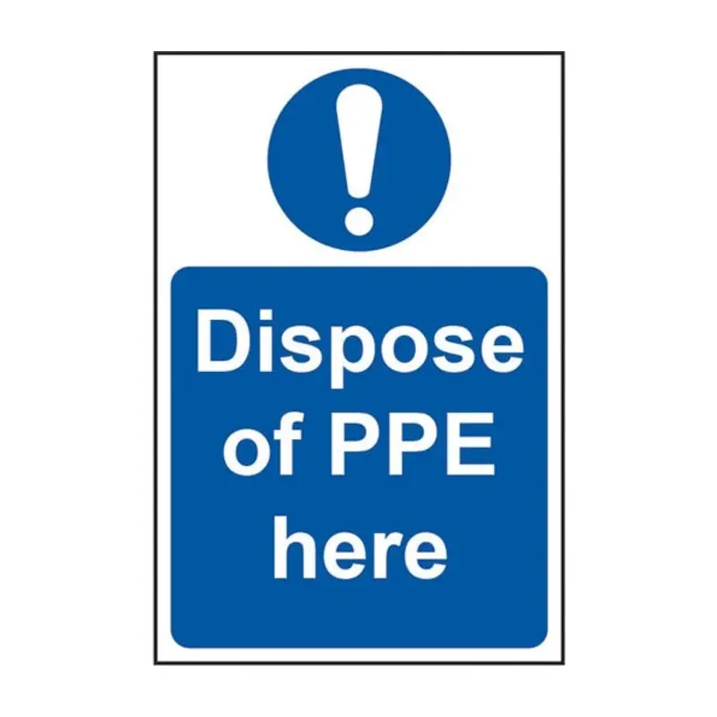 Pro-Safe 200 x 300mm Dispose of PPE Here - Rigid Plastic