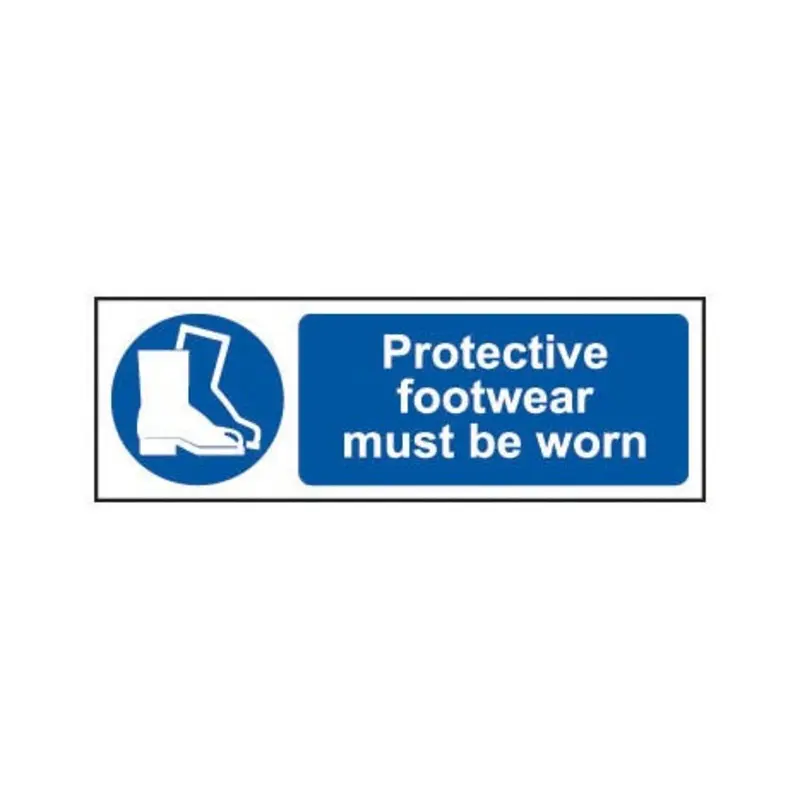 Pro-Safe 300 x 100mm Protective Footwear Must Be Worn - Rigid Plastic
