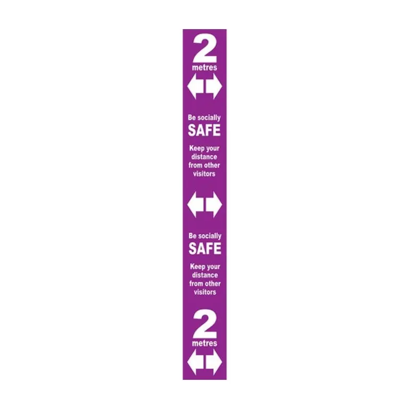 Pro-Safe 800 X 100mm Floor Distance Marker - Purple - Laminated Self Adhesive